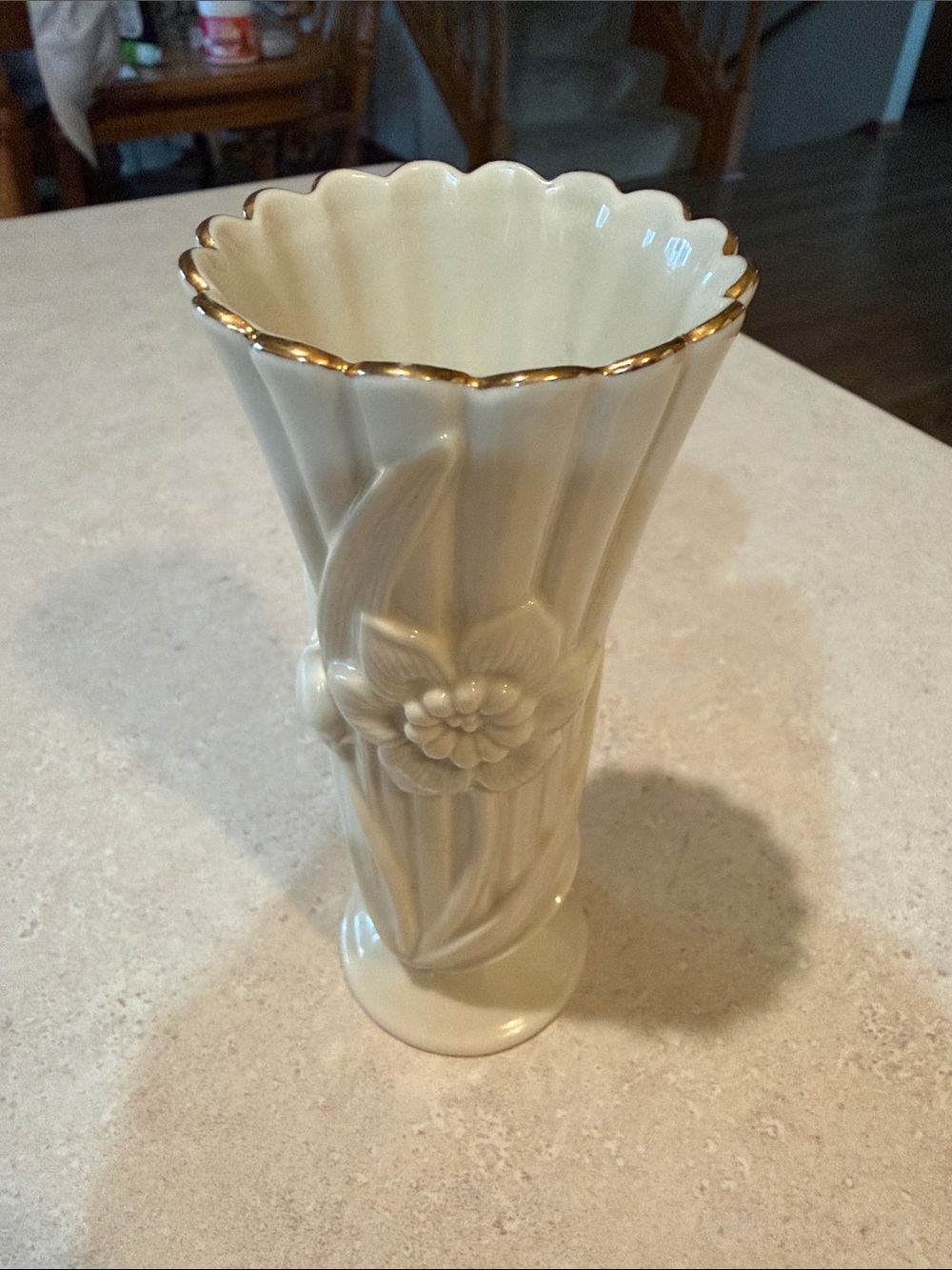 Lenox calla lily vase, Lilies of Beauty Limited Edition Gold Rim